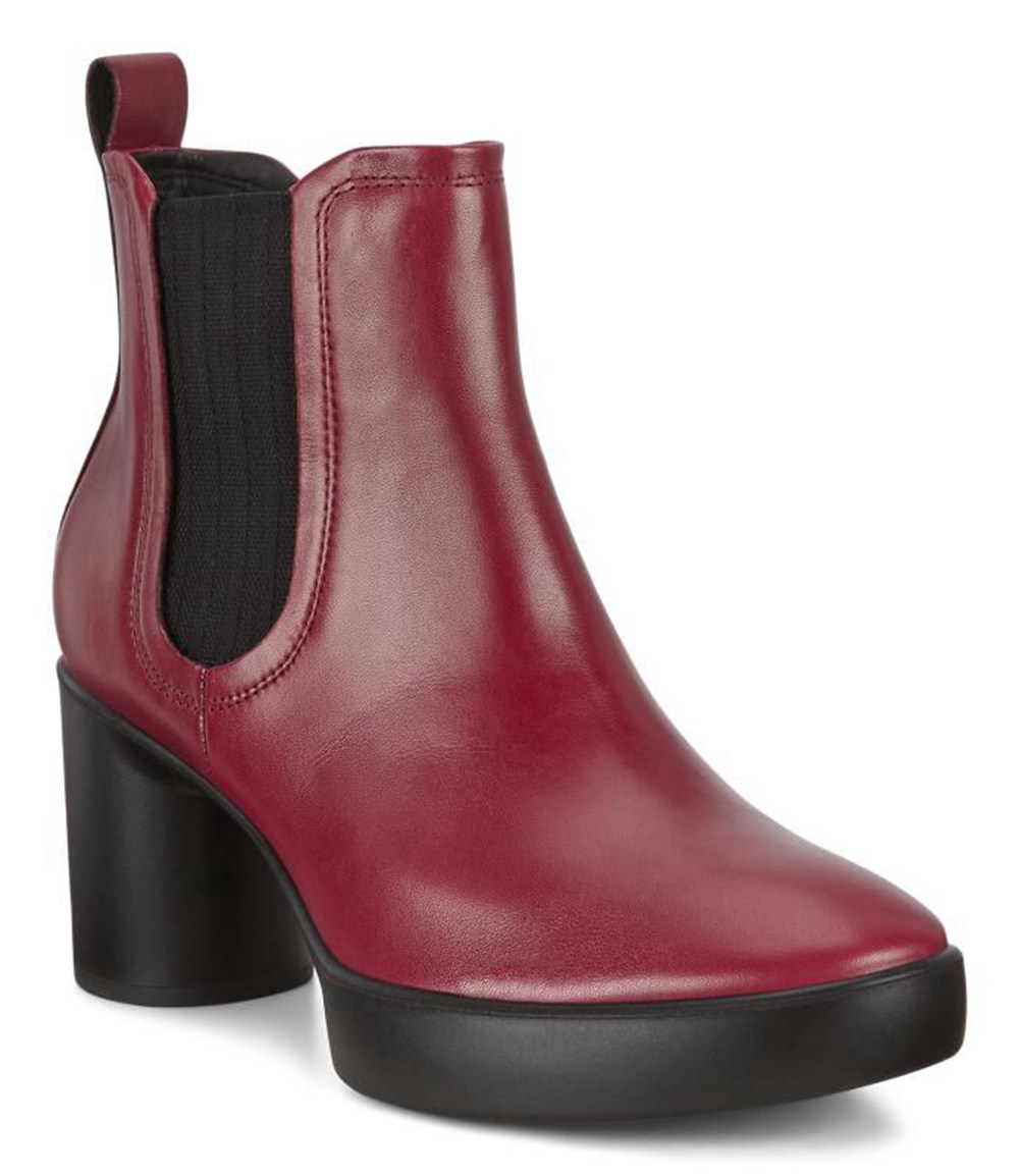 ECCO Womens Boots Burgundy - Shape Sculpted Motion 55 - YTU-462591